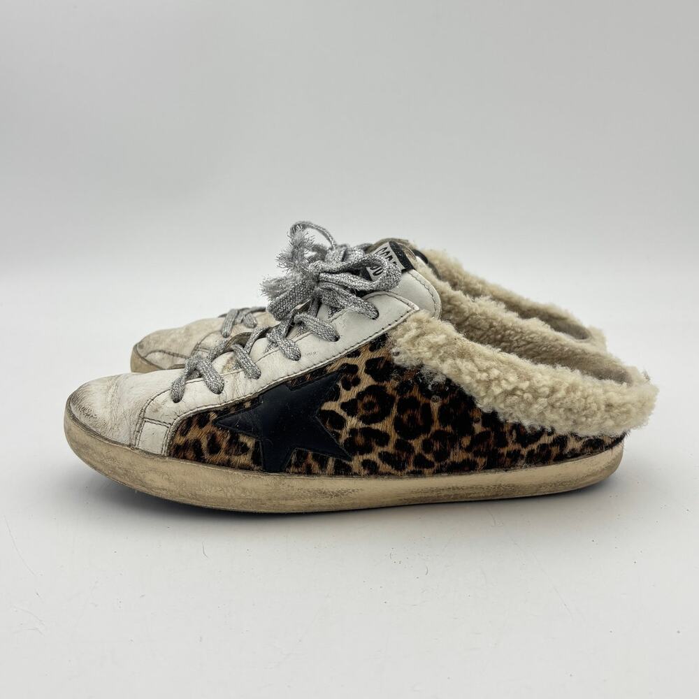 Golden Goose Superstar Sabot Sneakers Slides Shearling Lined Women's 37 US 7 - Picture 5 of 14